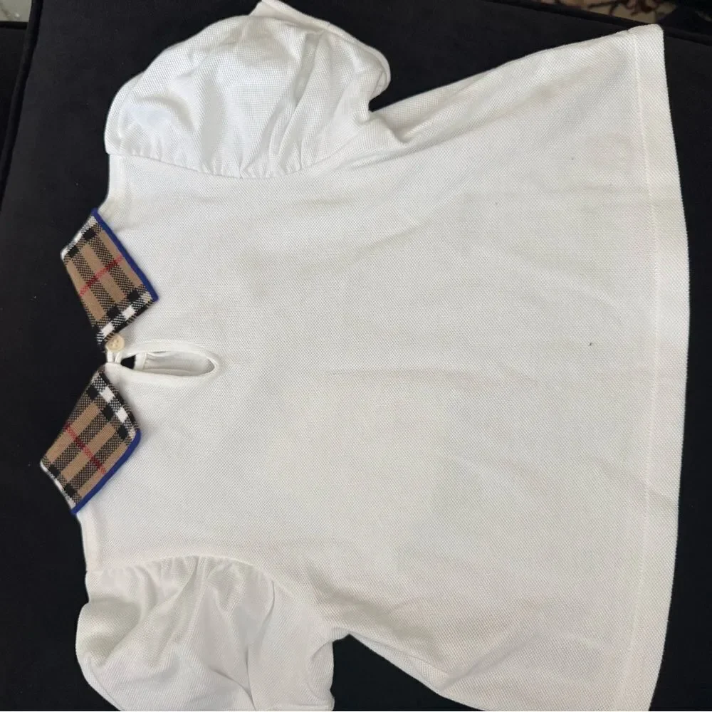 Brand new with tags baby Girl's Check Collar Puff-Sleeve Top 18 months